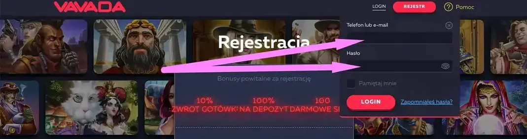 Vavada logowanie